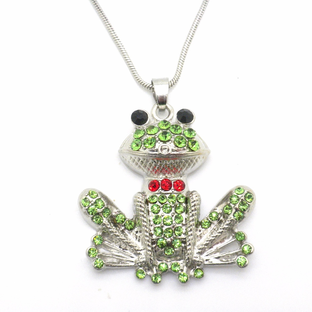 Frog Crystal Pendant Necklace